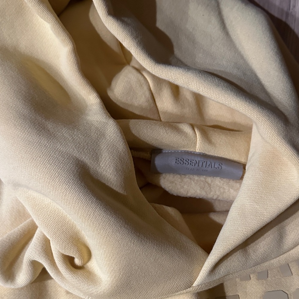 New With Tags Fear of God Essentials Yellow Hoodie - Picture 3 of 5
